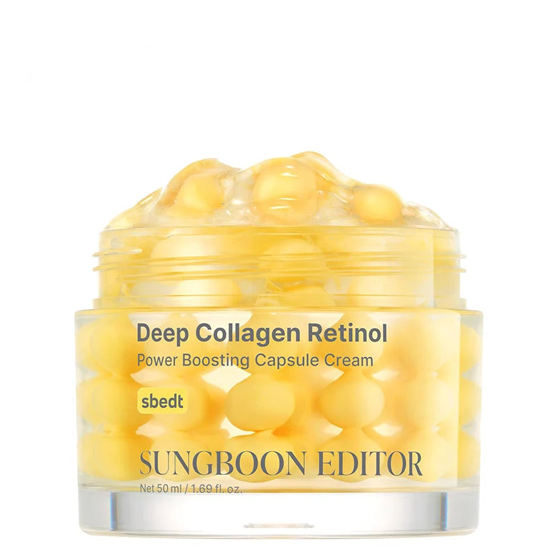 SUNGBOON EDITOR Deep Collagen Retinol Capsule Cream, creme com retinol e colagénio em gel com cápsulas, 50 ml