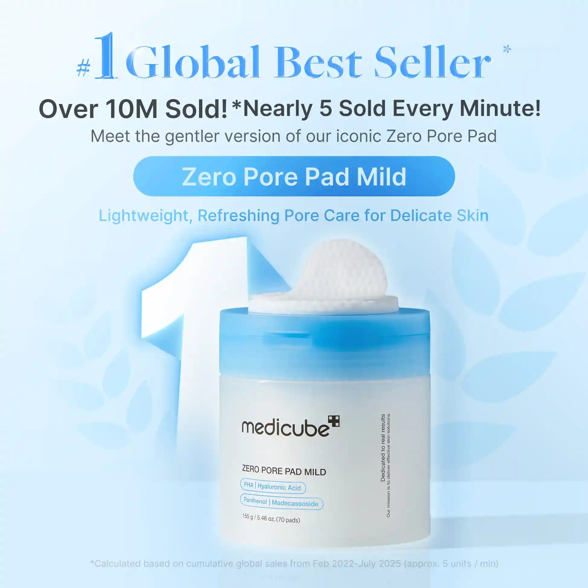 Selo Medicube Zero Pore Pad Mild: mais de 10 milhões de unidades vendidas globalmente