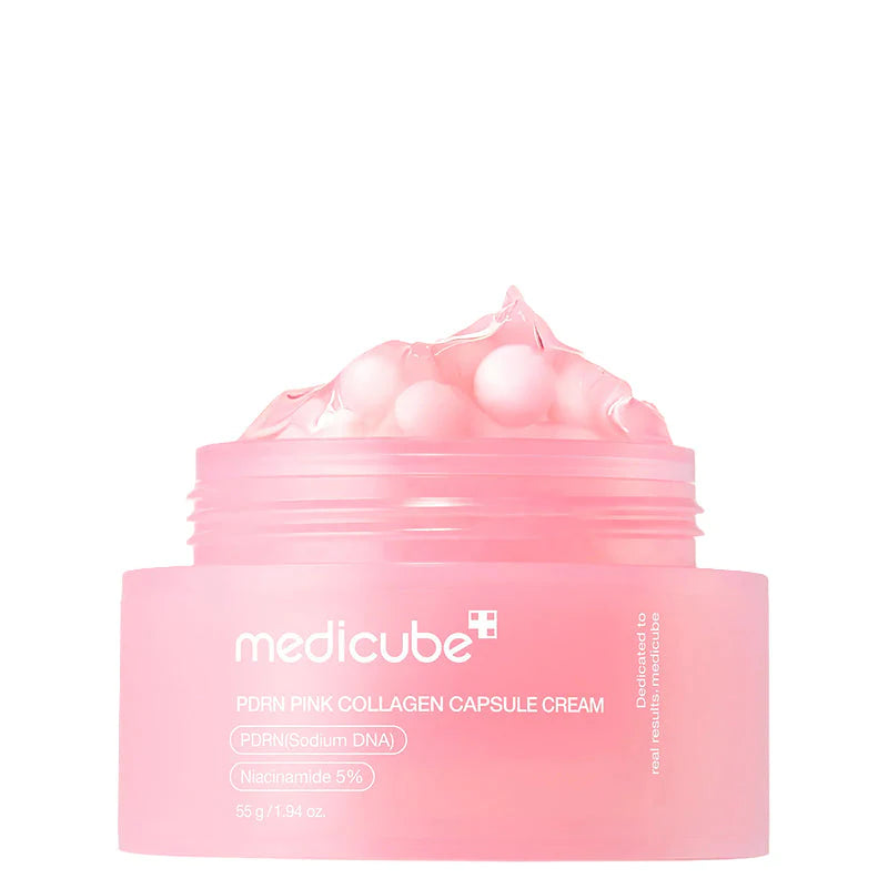 Medicube PDRN Pink Collagen Capsule Cream 55g com colagénio e ácido hialurónico