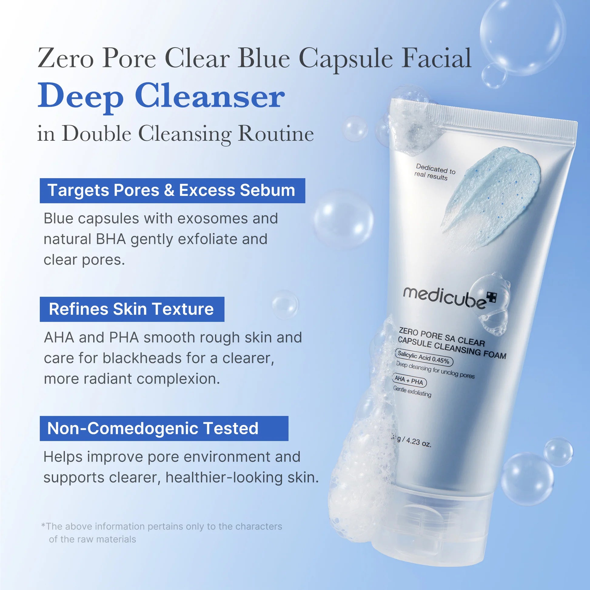 Medicube Zero Pore Capsule Cleansing Foam com ácido salicílico, espuma de limpeza 120g
