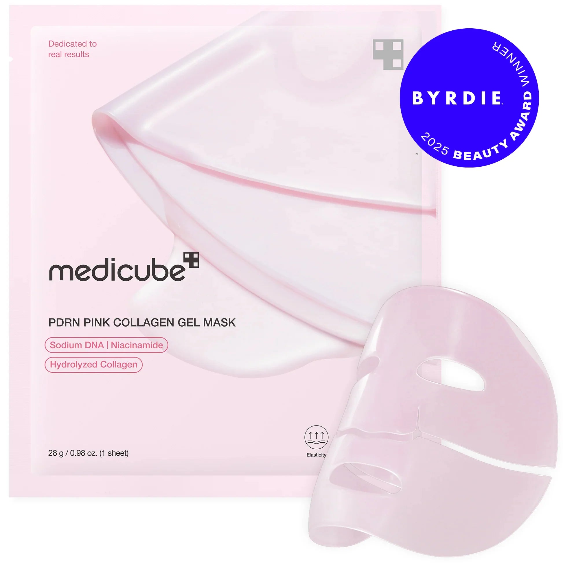 Medicube PDRN Pink Collagen Gel Mask com colagénio hidrolisado - máscara de gel facial