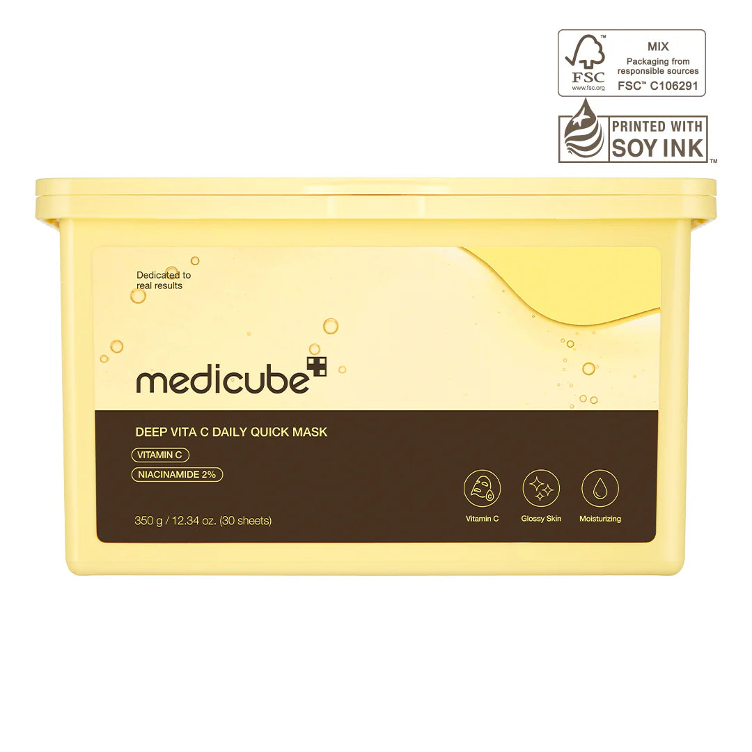 Medicube Deep Vita C Daily Quick Masks — Máscara Iluminadora com Vitaminas