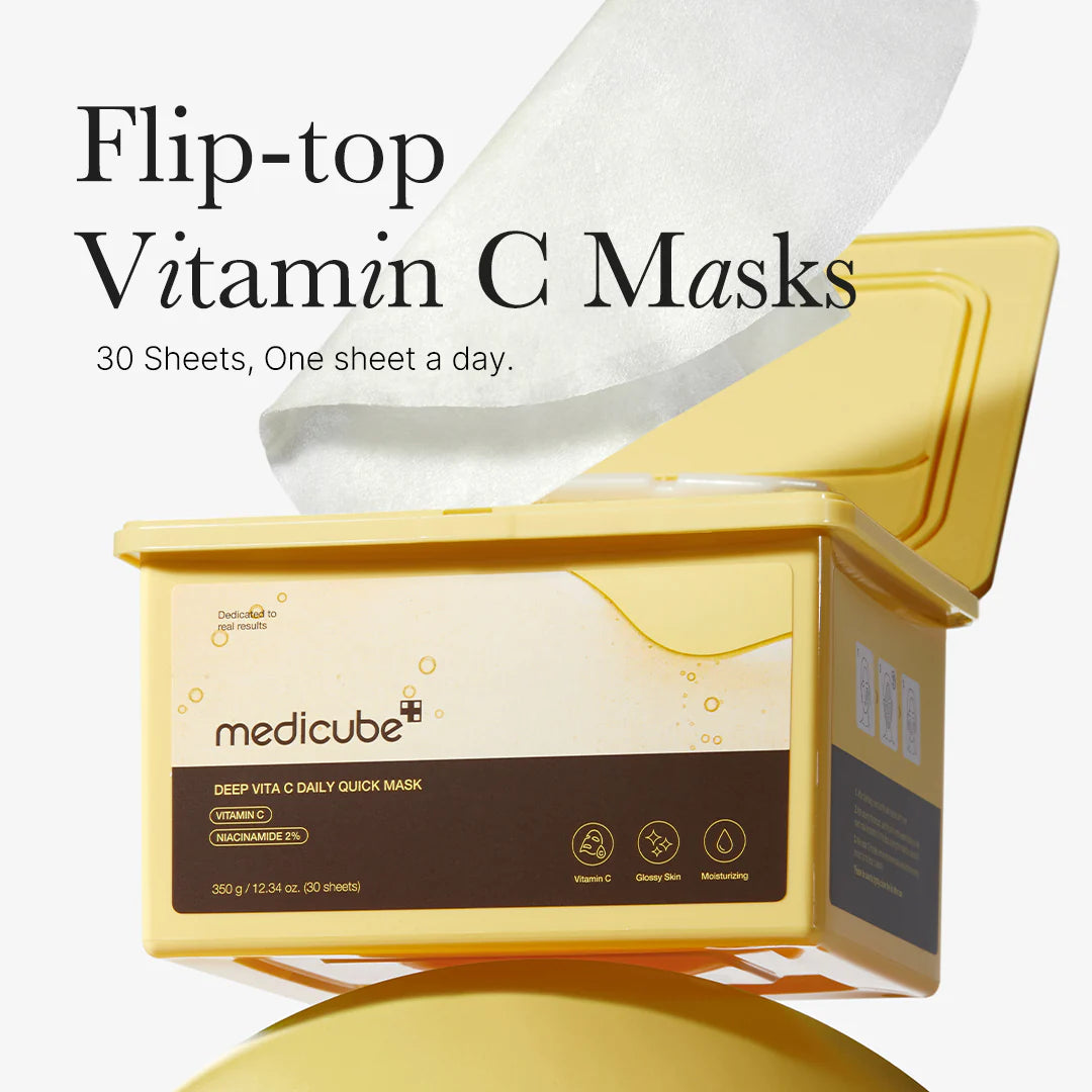 Medicube Deep Vita C Daily Quick Masks — Máscara Iluminadora com Vitaminas — imagem 3