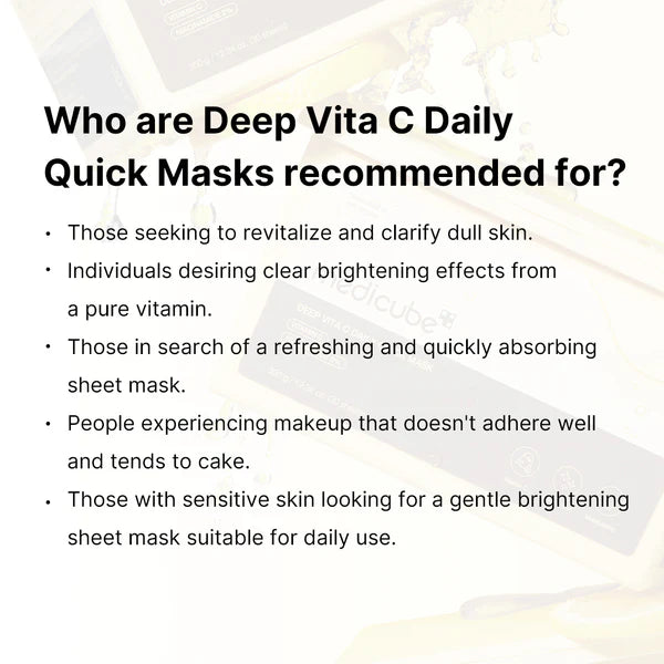 Medicube Deep Vita C Daily Quick Masks — Máscara Iluminadora com Vitaminas — imagem 9