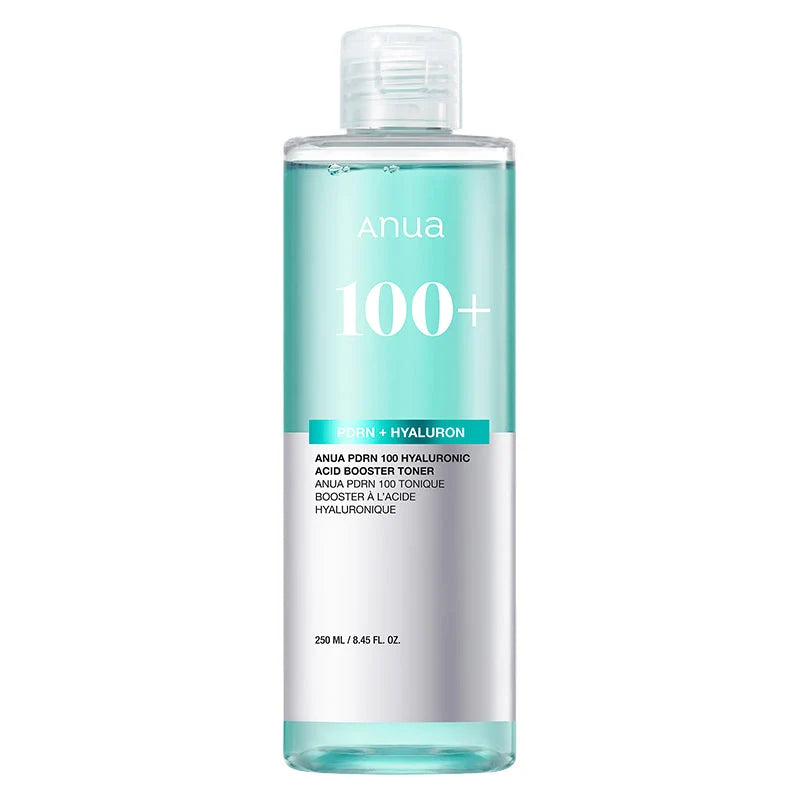 Anua PDRN 100 Hyaluronic Acid Booster Toner 250ml, tónico hidratante com PDRN e ácido hialurónico em garrafa