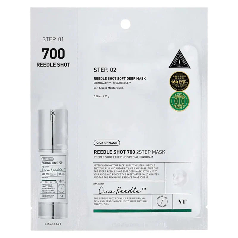 VT Cosmetics Reedle Shot 700 2-Step Mask: Renovação e Poros Definidos