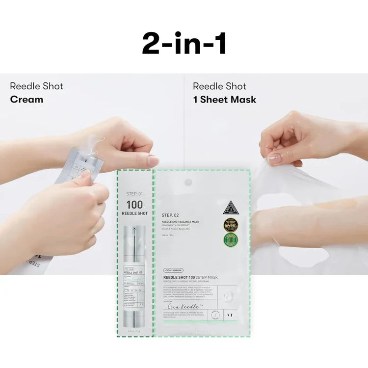 VT Cosmetics Reedle Shot 700 2-Step Mask: Renovação e Poros Definidos — imagem 3