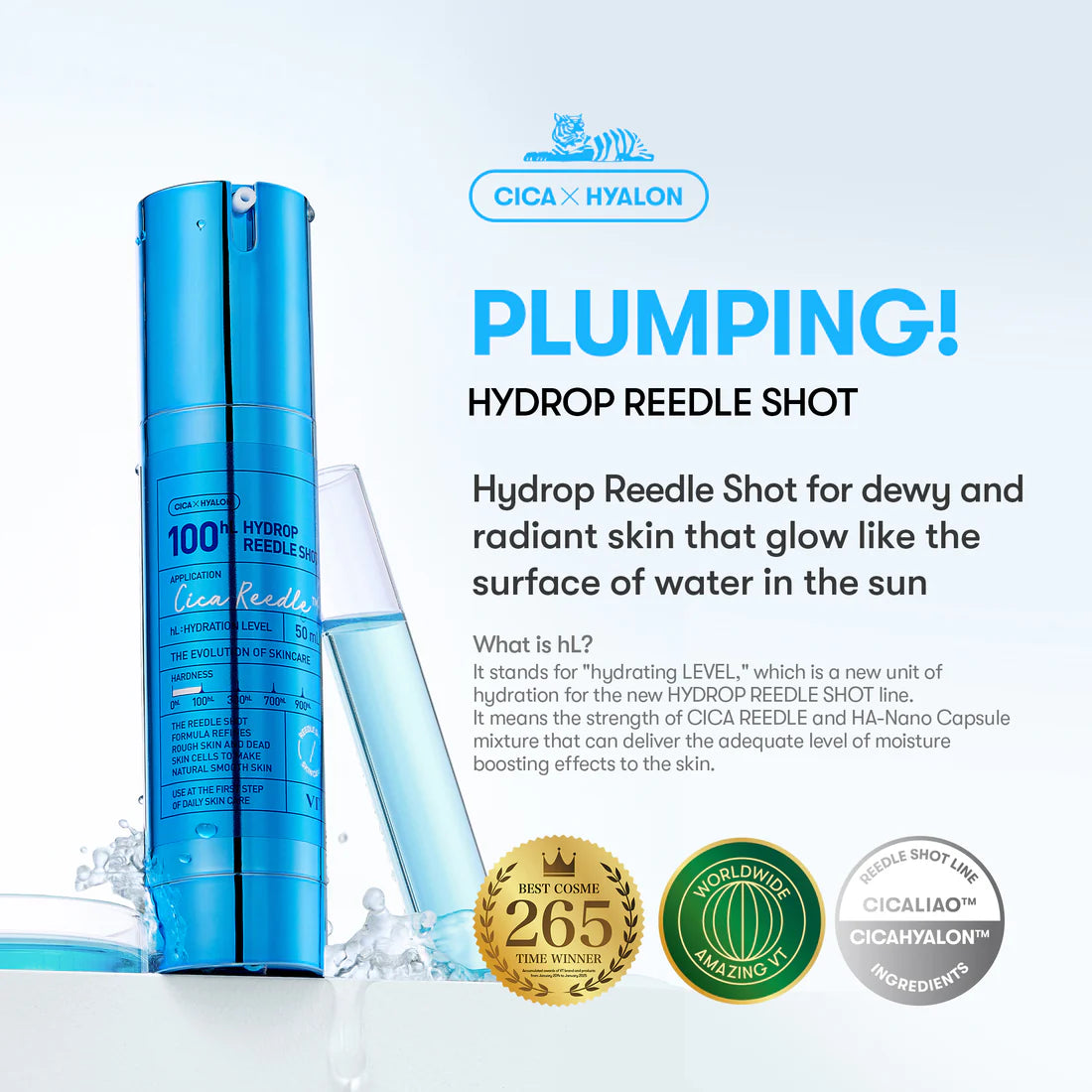 VT Cosmetics Hydrop Reedle Shot 100hL | Sérum Hidratante — imagem 5