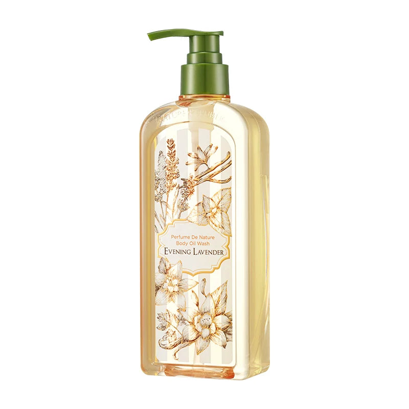 Nature Republic Body Oil Wash Evening Lavender, óleo de duche hidratante com amêndoas doces 345ml