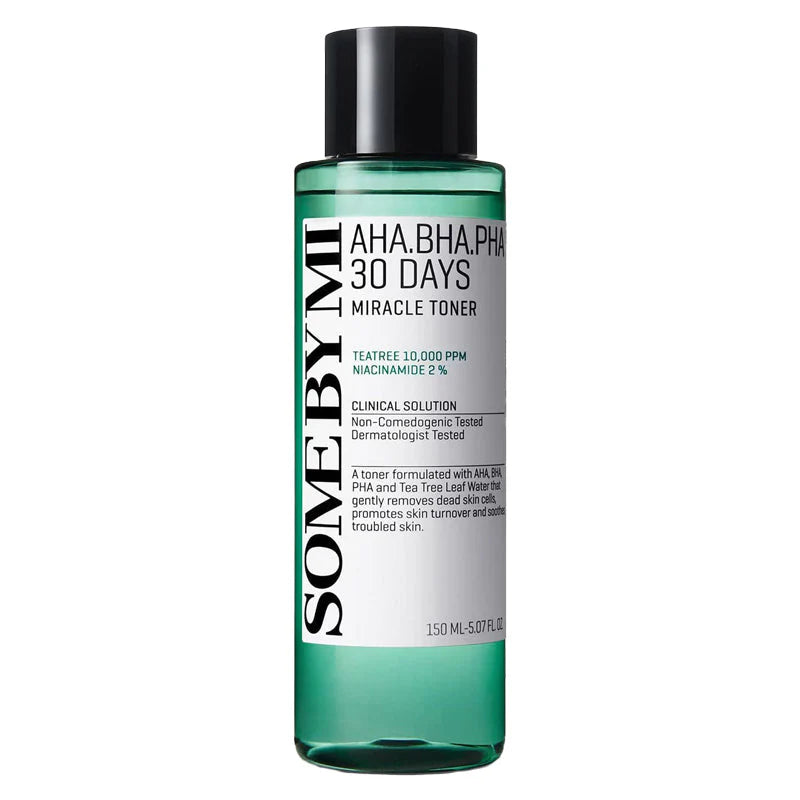 SOME BY MI - AHA-BHA-PHA 30 Days Miracle Toner: Esfoliação Suave e Pele Renovada