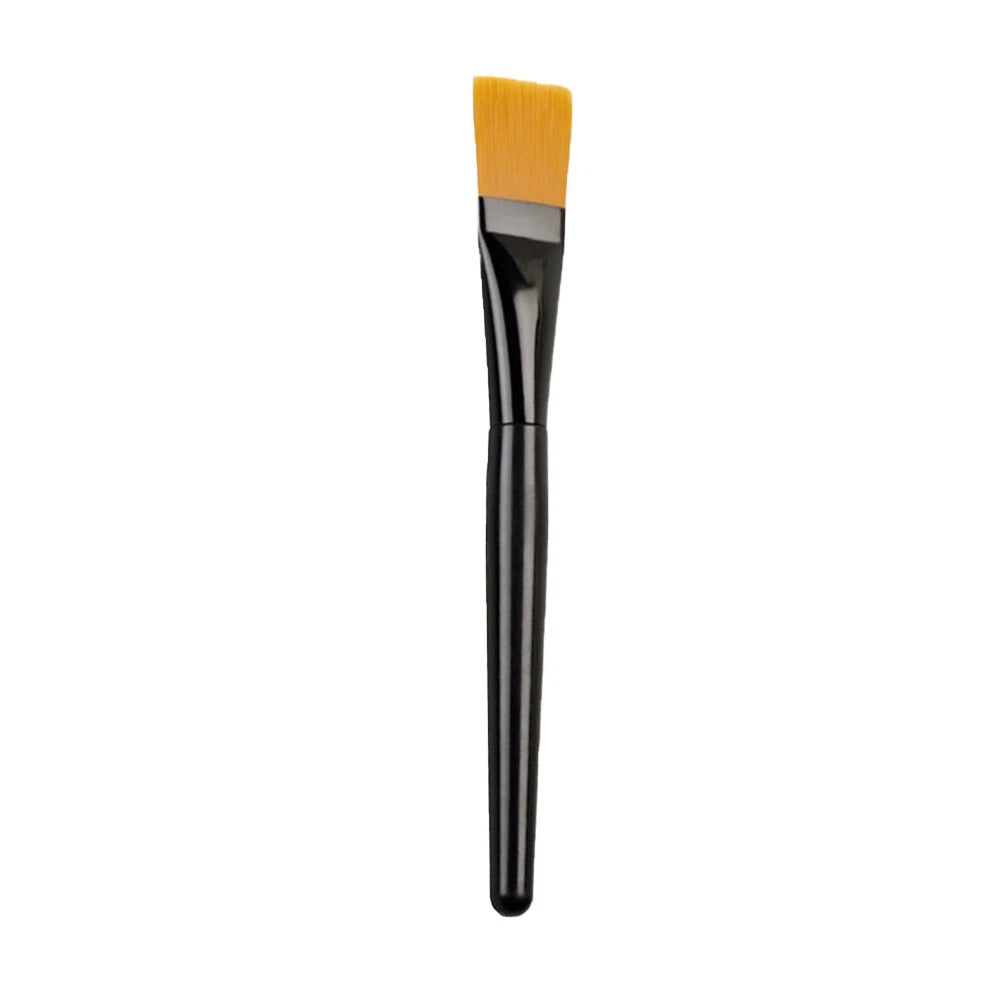 Medi-Peel Pack Brush Black, pincel para máscaras faciais com cabo preto e cerdas laranja de ponta oblíqua