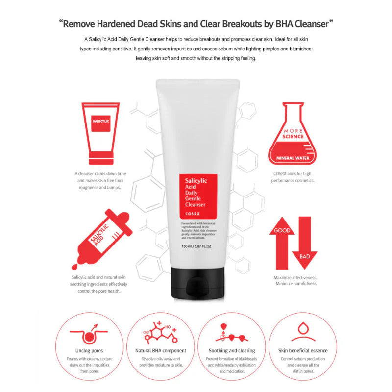 COSRX Salicylic Acid Daily Gentle Cleanser — Limpeza com BHA para Pele Oleosa — imagem 6