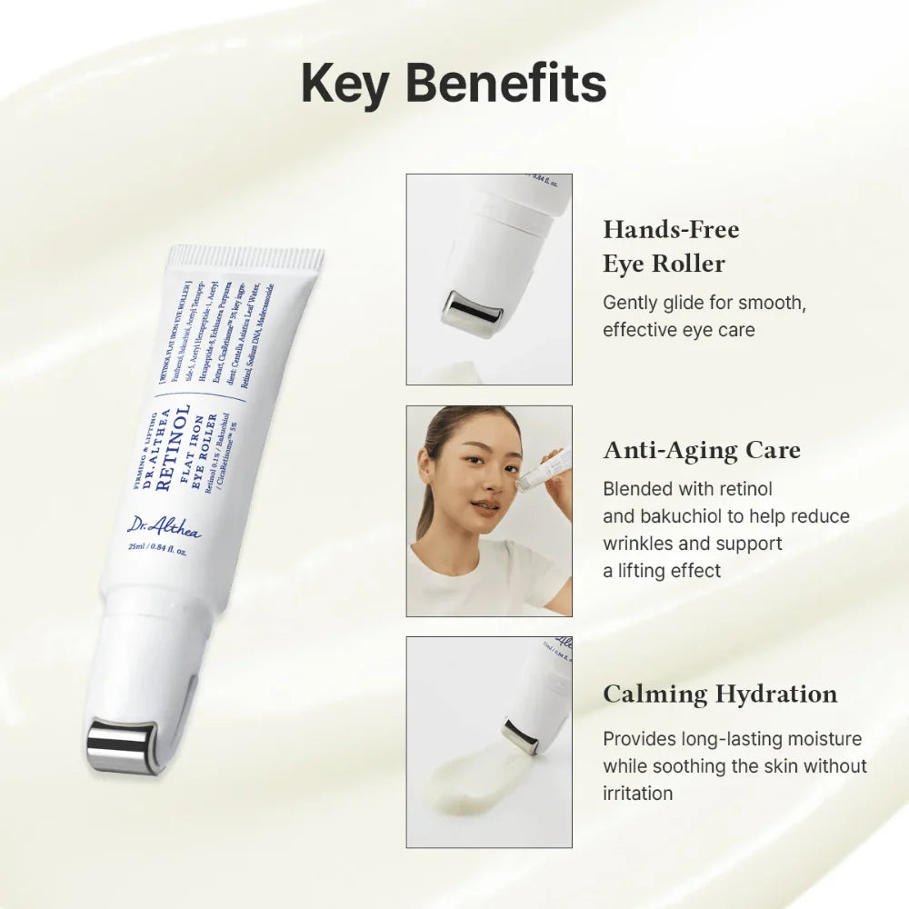 Benefícios do roller: aplicação sem mãos, ação anti-idade com retinol e hidratação calmante