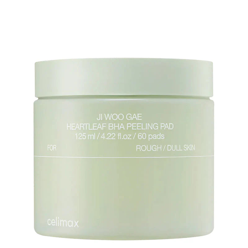 Celimax Jiwoogae Heartleaf BHA Peeling Pad — Esfoliação e Equilíbrio para Pele Sensível