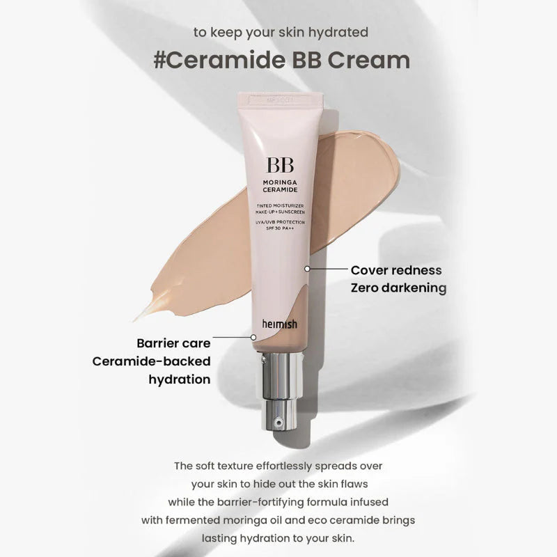 Heimish Moringa Ceramide BB Cream SPF30 PA++ — Cobertura Natural com Proteção Solar — imagem 3