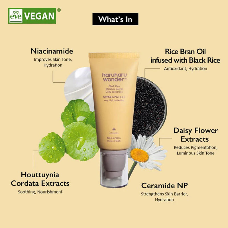 Haruharu wonder Black Rice Moisture Airyfit Daily Sunscreen SPF50+ PA++++ — imagem 8