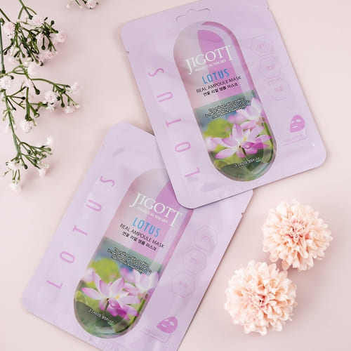 Jigott - Máscara Facial Lotus: Máscara Facial Calmante e Hidratante