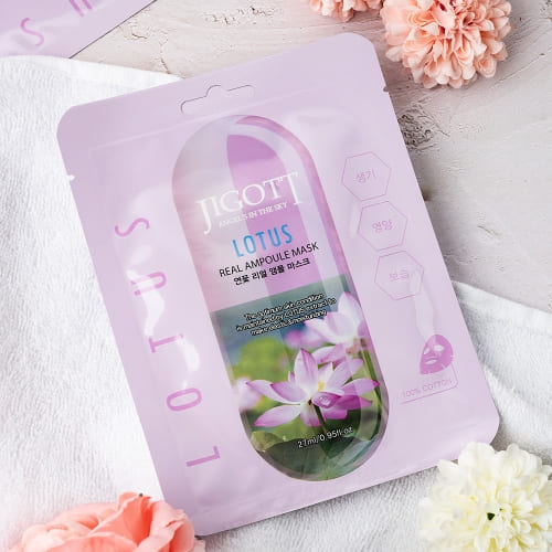 Jigott - Máscara Facial Lotus: Máscara Facial Calmante e Hidratante