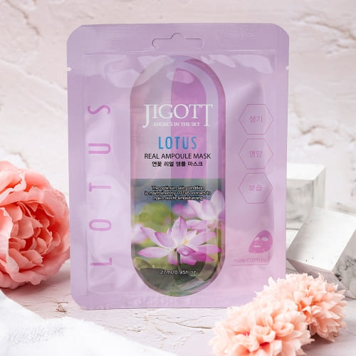 Jigott - Máscara Facial Lotus: Máscara Facial Calmante e Hidratante