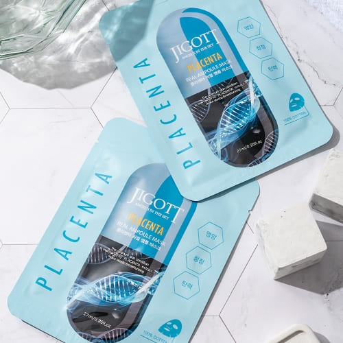 Jigott - Máscara Facial Placenta: Nutrição e Firmeza Anti-Idade