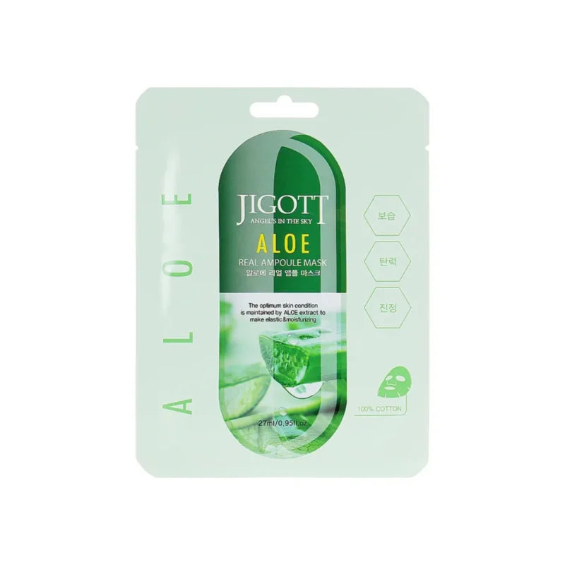 Jigott - Máscara Facial Aloe: Hidratação Profunda K-Beauty