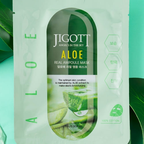 Jigott - Máscara Facial Aloe: Hidratação Profunda K-Beauty