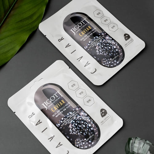 Jigott - Máscara Facial Caviar: Nutrição Profunda e Anti-Rugas