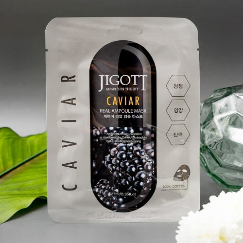 Jigott - Máscara Facial Caviar: Nutrição Profunda e Anti-Rugas