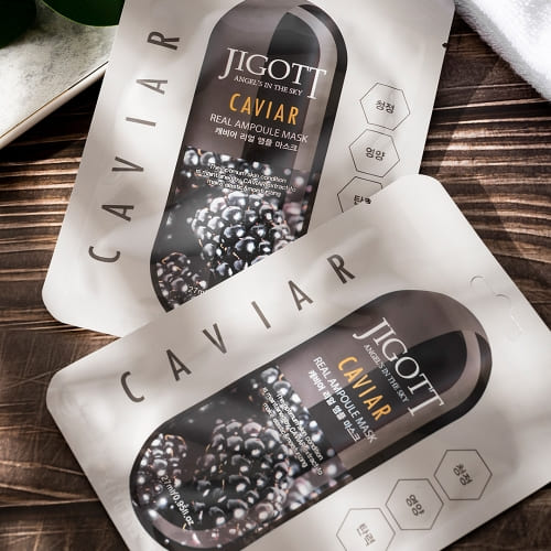 Jigott - Máscara Facial Caviar: Nutrição Profunda e Anti-Rugas