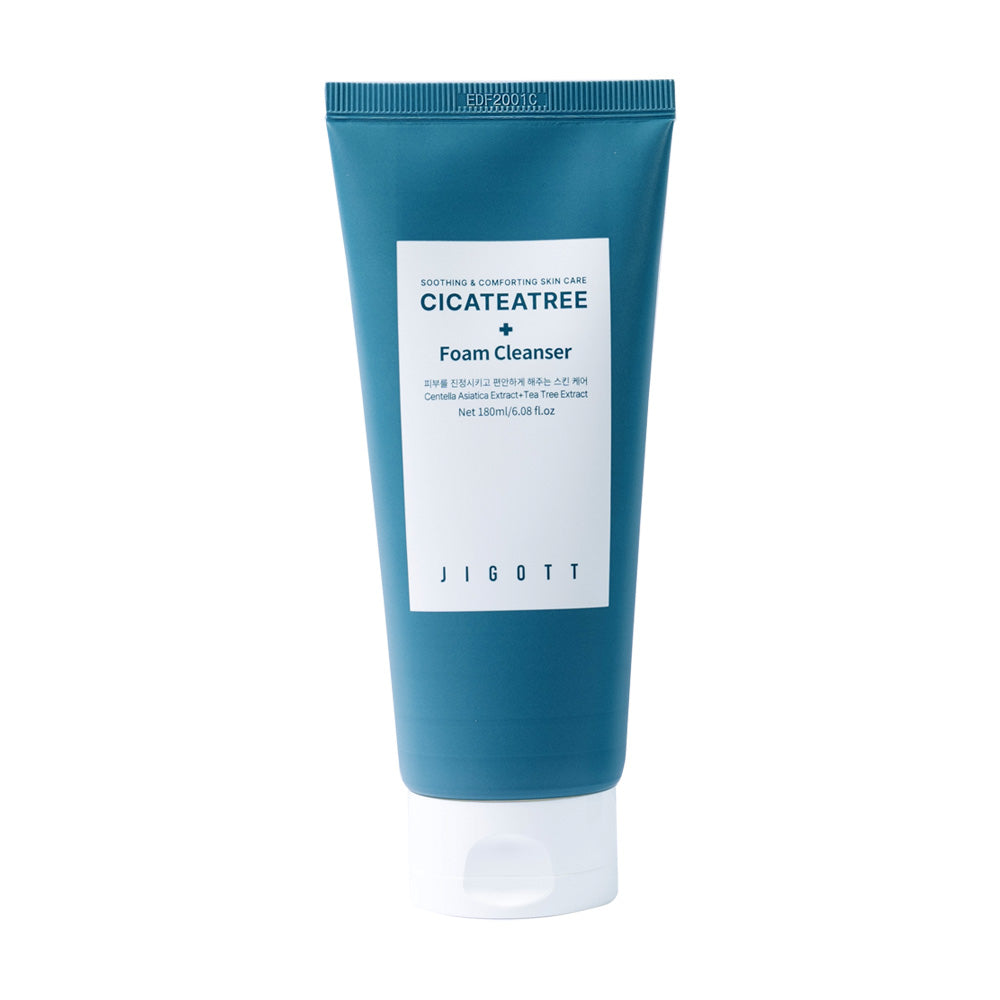 Jigott - Cica Tea Tree Foam Cleanser: Limpeza de Poros Calmante