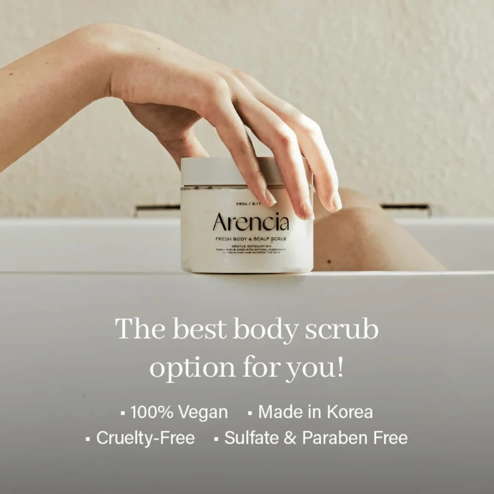 Arencia Fresh Cloud Body & Scalp Scrub Lavender & Pear, esfoliante corporal de sal marinho