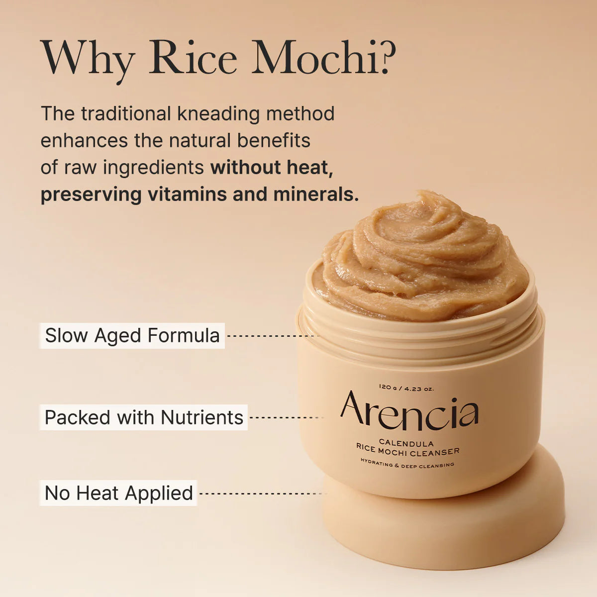 Arencia Calendula Rice Mochi Cleanser — Gel de Limpeza K-Beauty — imagem 9