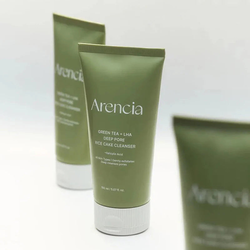 Arencia Green Tea + LHA Deep Pore Rice Cake Cleanser — imagem 4
