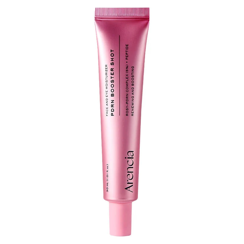 Arencia PDRN Booster Shot: tubo cor-de-rosa em fundo branco