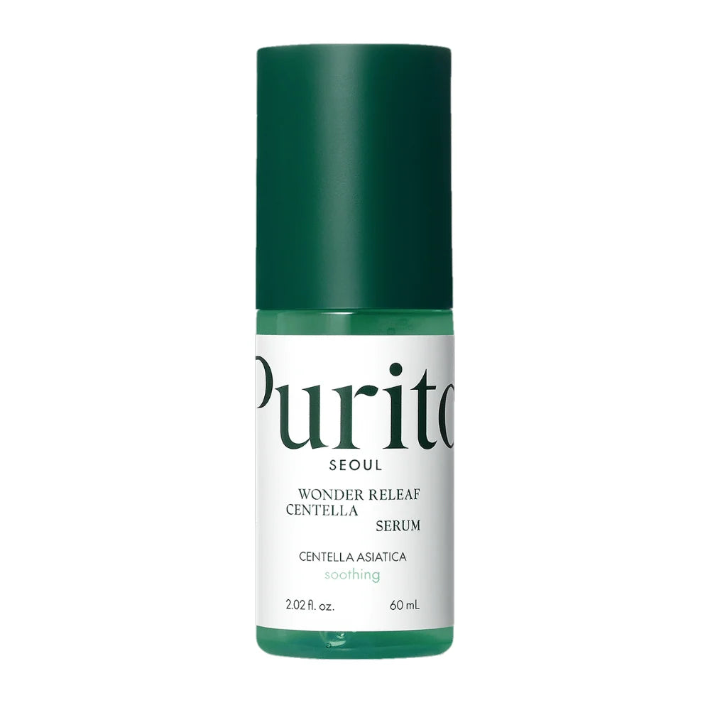 Purito Seoul Wonder Releaf Centella Serum 60ml, sérum calmante com Centella Asiatica em frasco com bomba doseadora
