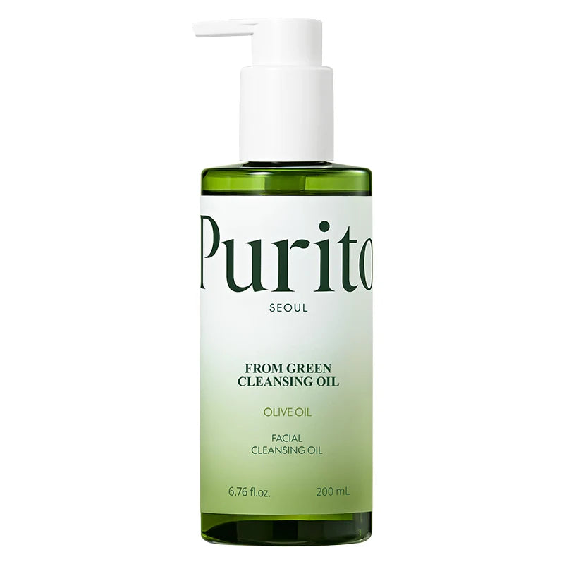 Purito Seoul From Green Cleansing Oil 200ml, óleo de limpeza facial com cinco óleos vegetais