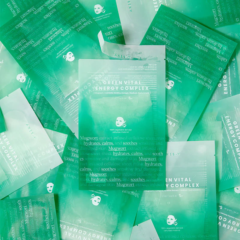 AXIS-Y Máscara de Mugwort 61% Green Vital Energy Complex Sheet Mask — imagem 5