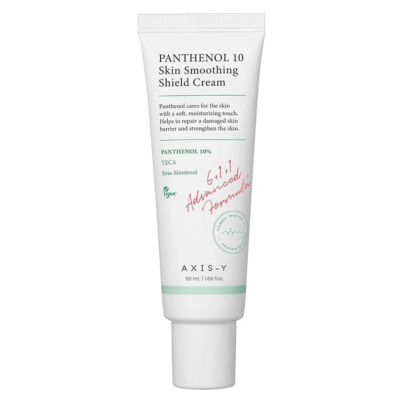 AXIS-Y Panthenol 10 Skin Smoothing Shield Cream 50ml, creme hidratante com pantenol a 10% e Centella Asiatica