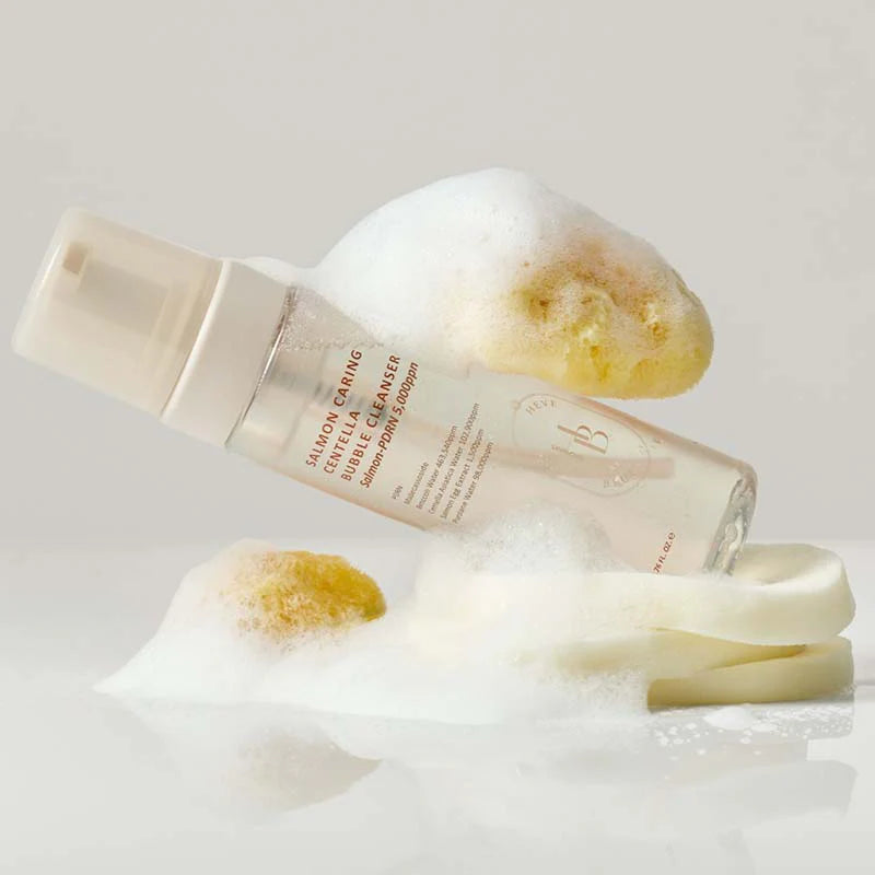 Heveblue Salmon Caring Centella Bubble Cleanser — imagem 2