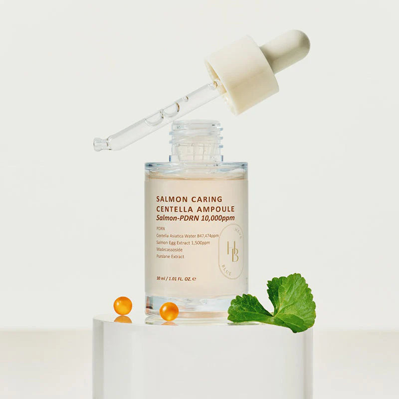 Heveblue Salmon Caring Centella Ampoule — PDRN + Centella Barreira — imagem 3