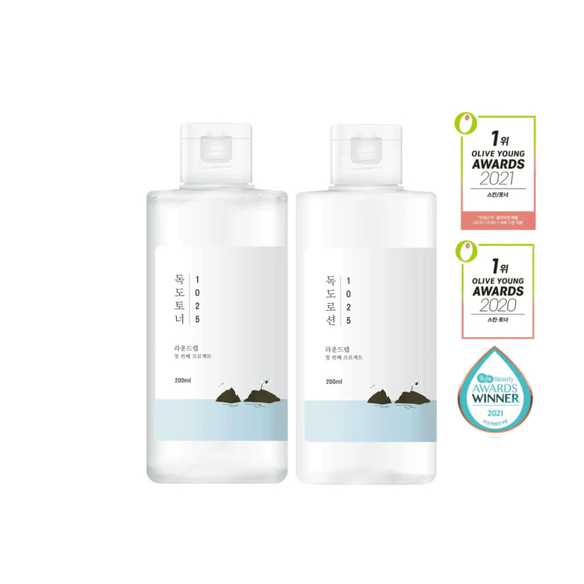 Round Lab 1025 Dokdo Toner + Lotion 200ml Duo Hidratante — imagem 3