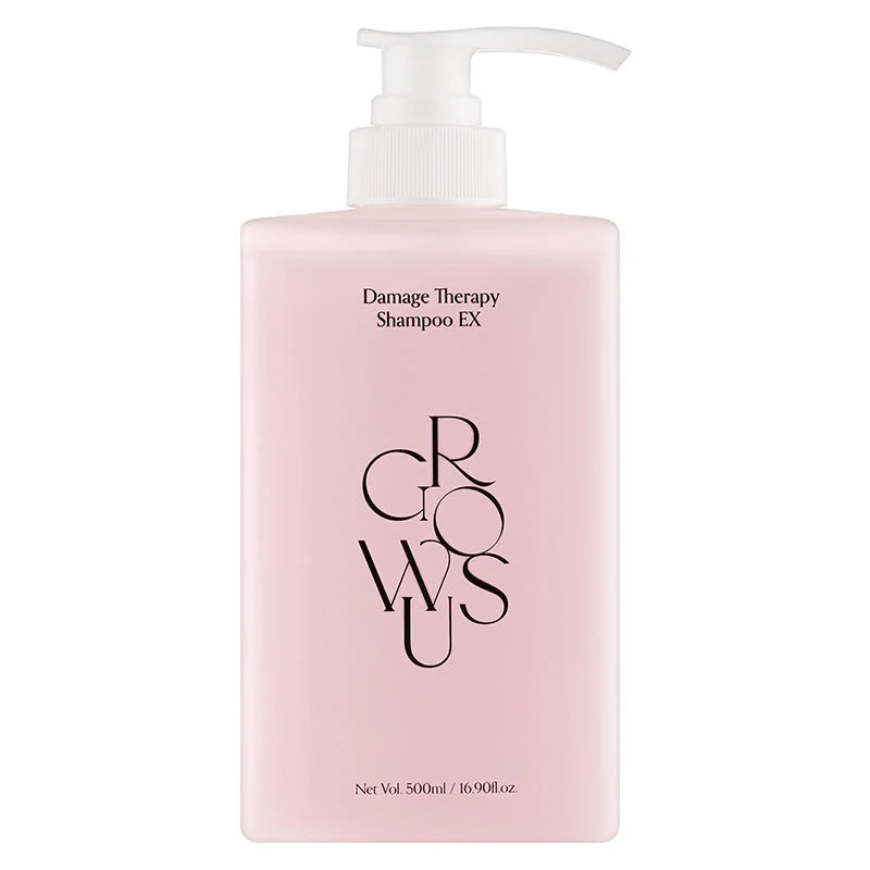Growus Damage Therapy Shampoo EX 500ml, champô reparador com colagénio para cabelo danificado