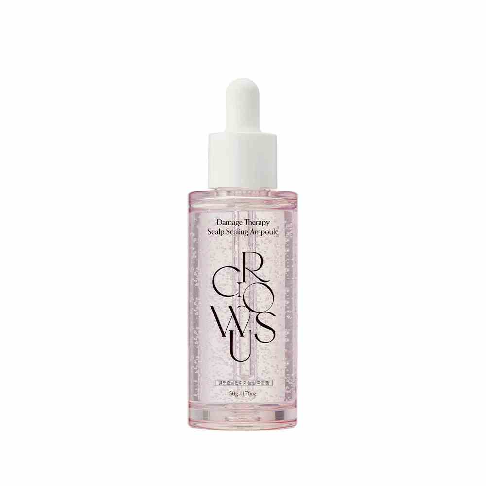 Growus Damage Therapy Scalp Scaling Ampoule 50ml, frasco com conta-gotas em fundo branco