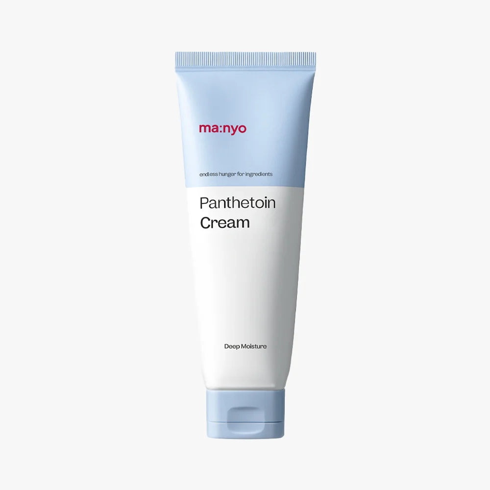Embalagem do ma:nyo Panthetoin Cream em fundo branco, vista frontal
