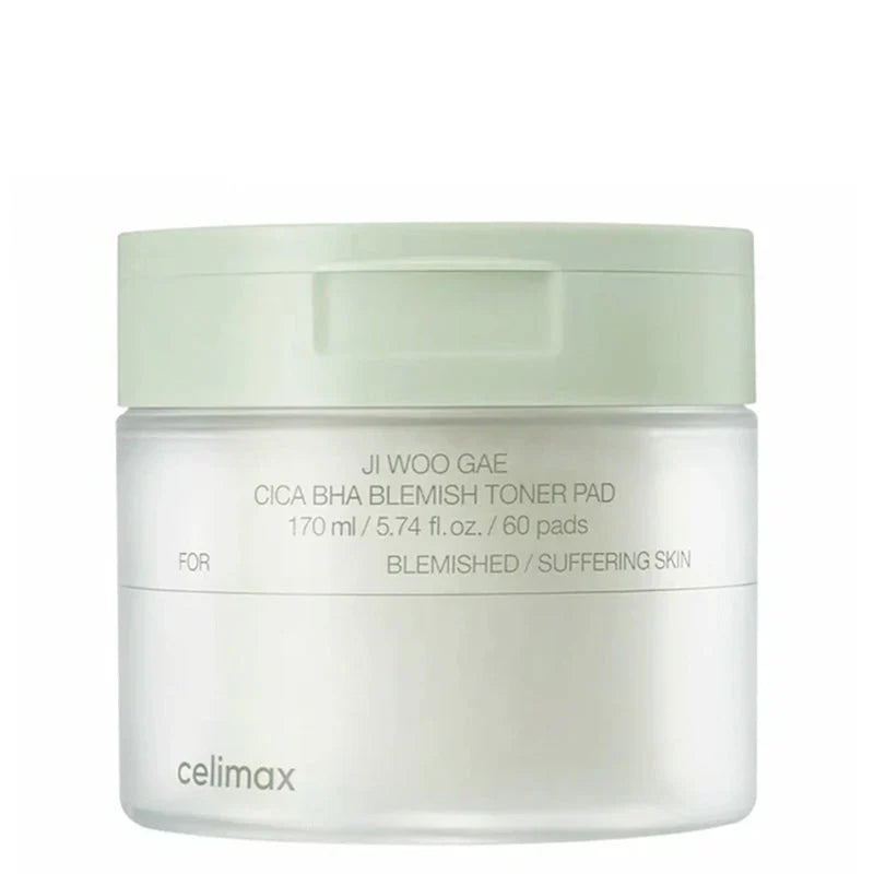 Celimax Ji Woo Gae Cica BHA Blemish Toner Pad — Poros e Acne