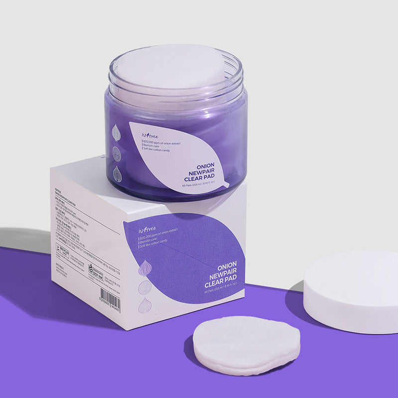 ISNTREE Onion Newpair Clear Pad — Tónico em Disco para Manchas e Poros — imagem 4