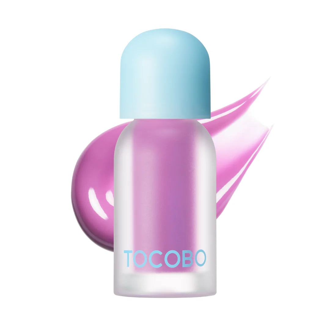 Óleo labial TOCOBO em traço lilás-rosado, tonalidade Berry Milk