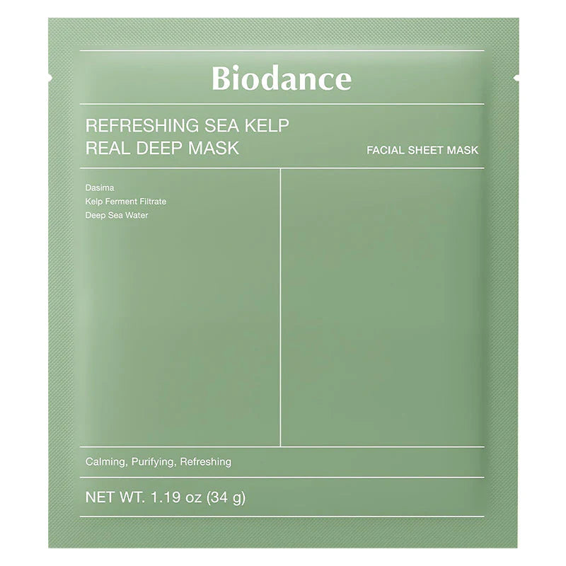 Biodance Refreshing Sea Kelp Real Deep Mask — Máscara Hidrogel Calmante