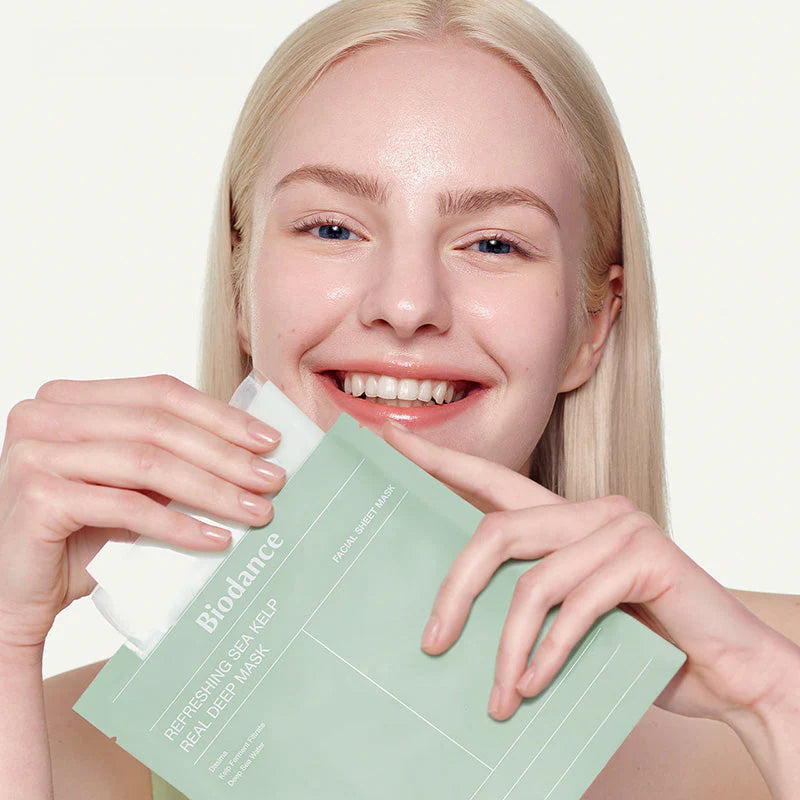 Biodance Refreshing Sea Kelp Real Deep Mask — Máscara Hidrogel Calmante — imagem 7