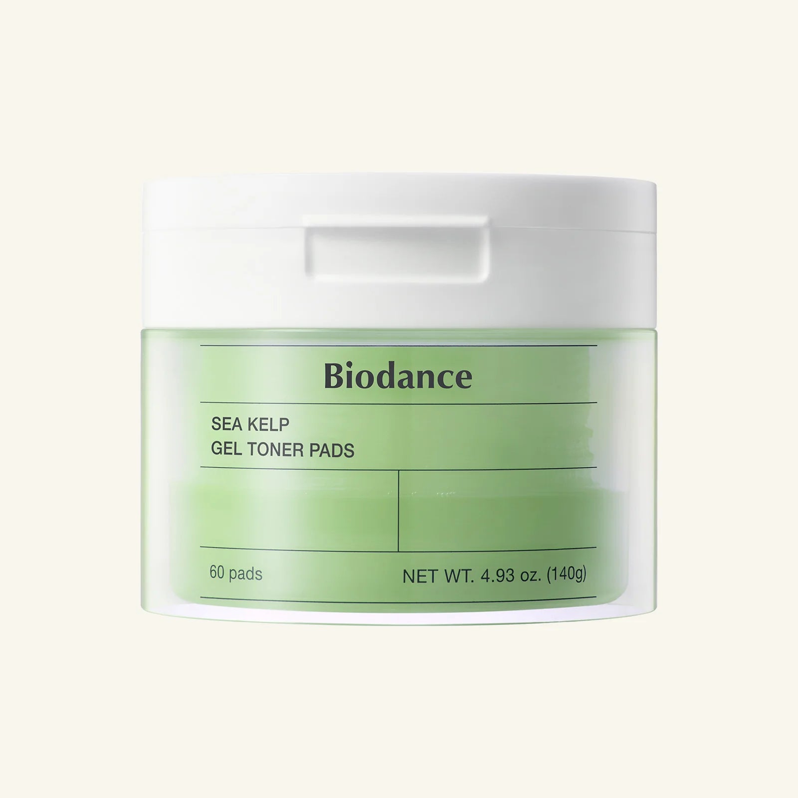 Biodance Sea Kelp Gel Toner Pads embalagem 60 pads extrato de algas marinhas tónico em gel